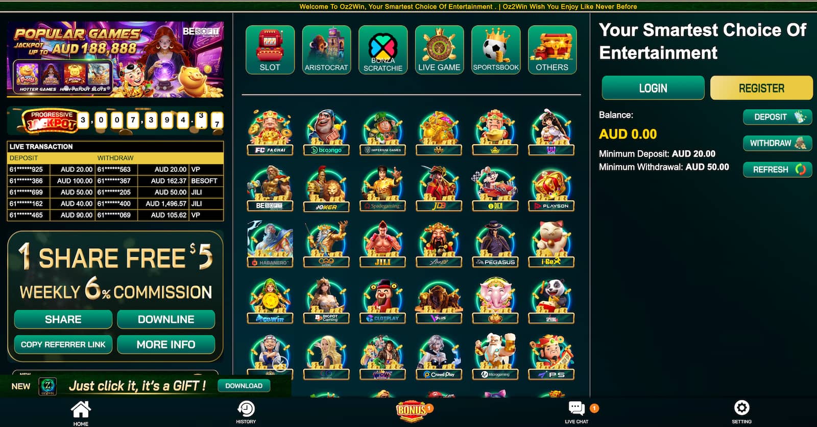 OZ2Win Casino